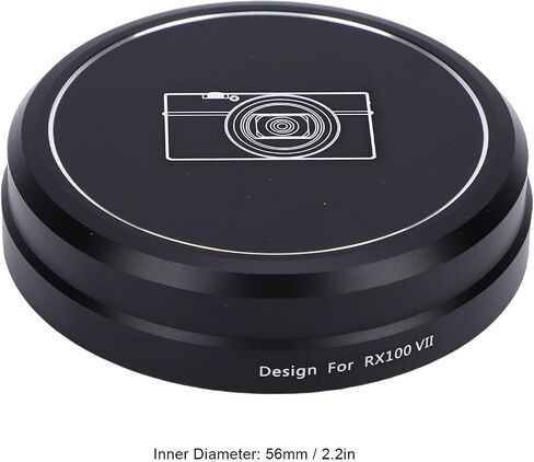 56mm Camera Lens Cap for RX100 M6 M7 ZV1 ZV1 M2 SX710 720 730 740, Dust Proof Anti Fingerprint Aluminum Alloy Cover with Soft Cushioning, Ideal for Lens Protection in Saudi Arabia