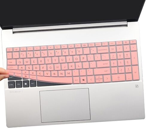 2 Pack Keyboard Cover for HP OmniBook 7 16-az 16-ay Series 16-az0097nr 16-ay0087nr 16",OmniBook 7 17-dc Series 17-dc0097nr 17.3'' (Not Fit Omnibook X 17-dd 17t-dd Series)US Layout Keyboard-Pink+Clear in Saudi Arabia