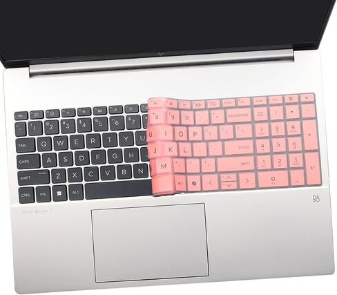 2 Pack Keyboard Cover for HP OmniBook 7 16-az 16-ay Series 16-az0097nr 16-ay0087nr 16",OmniBook 7 17-dc Series 17-dc0097nr 17.3'' (Not Fit Omnibook X 17-dd 17t-dd Series)US Layout Keyboard-Pink+Clear in Saudi Arabia