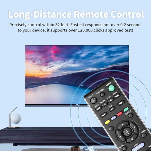 New RM-YD080 RMYD080 Remote Control Compatible with Sony LCD LED TVs KDL-40BX450 KDL-32EX340 KDL-42EX440 KDL-46BX450 KDL-40BX451 KDL-46BX451 Replacement Controller with Batteries in Kuwait
