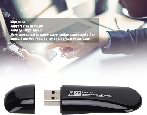1200Mbps Wireless Network Card, USB 3.0 WiFi Adapter 2.4G 5.8G in Saudi Arabia