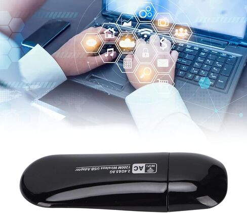 1200Mbps Wireless Network Card, USB 3.0 WiFi Adapter 2.4G 5.8G in Saudi Arabia