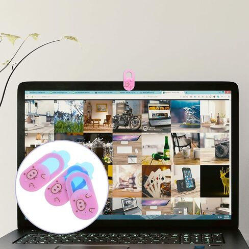 Pink ABS Webcam Privacy Cover 3 Pack with Slide Open Close in Kuwait