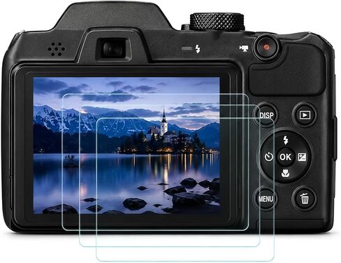 Model-Specific Custom Fit for Nikon Coolpix B500 Camera Screen Protector – 3-Pack, 0.3mm 9H Hardness Tempered Glass, Full-Screen Edge-to-Edge, Crystal Clear, Bubble-Free, Anti-Scratch in Kuwait