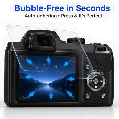 Model-Specific Custom Fit for Nikon Coolpix B500 Camera Screen Protector – 3-Pack, 0.3mm 9H Hardness Tempered Glass, Full-Screen Edge-to-Edge, Crystal Clear, Bubble-Free, Anti-Scratch in Kuwait