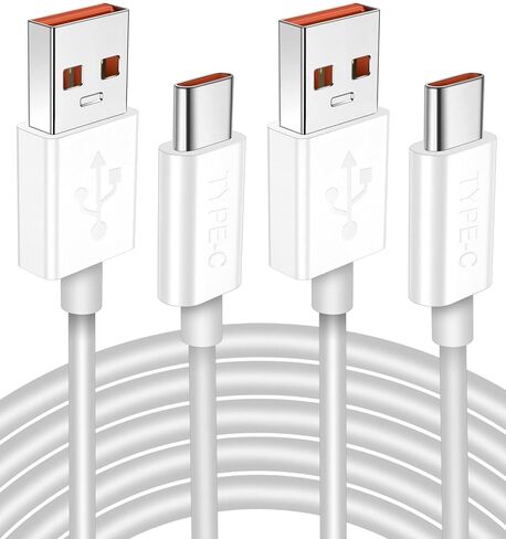 Jelanry 6.6ft 2Pcs USB C Cable 6A Fast Charging USB Type C Cable 120W 90W in Saudi Arabia