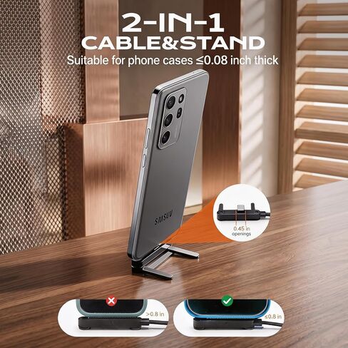 2 Pack Detachable 2 in 1 USB C Cable with 10FT Long Cable in Saudi Arabia