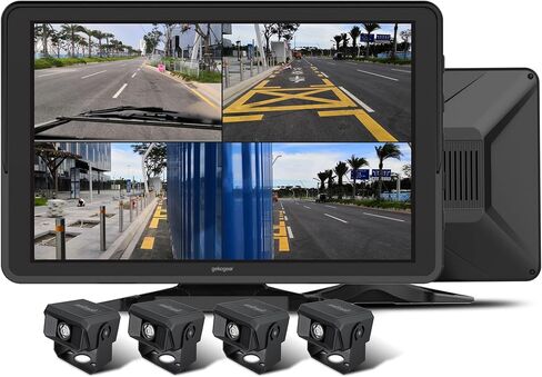 GekoGear Orbit T100 4 Channel 1080P Dash Cam for Trucks with a 10.1" IPS Screen in Saudi Arabia
