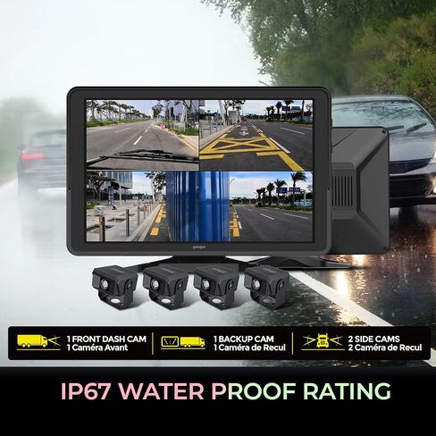 GekoGear Orbit T100 4 Channel 1080P Dash Cam for Trucks with a 10.1" IPS Screen in Saudi Arabia