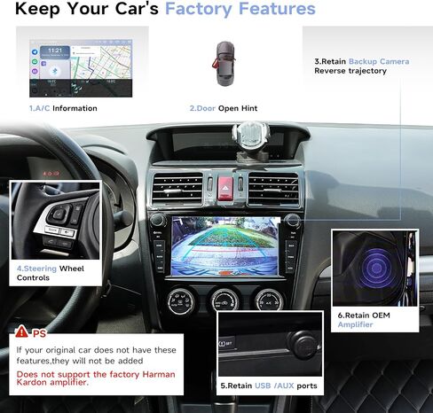 Roadanvi X14 6GB+128GB Car Radio for Subaru Forester2015-2018 WRX 2016-2021 in Saudi Arabia