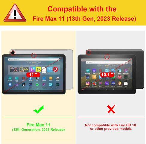 Fintie Case for Amazon Fire Max 11 Tablet (13th Generation, 2023 Release) - Tuatara Shockproof Rugged Unibody Hybrid Kickstand Cover Case + Stylus Pouch PU Leather Pen Sleeve Portable Elastic Pencil C in Kuwait