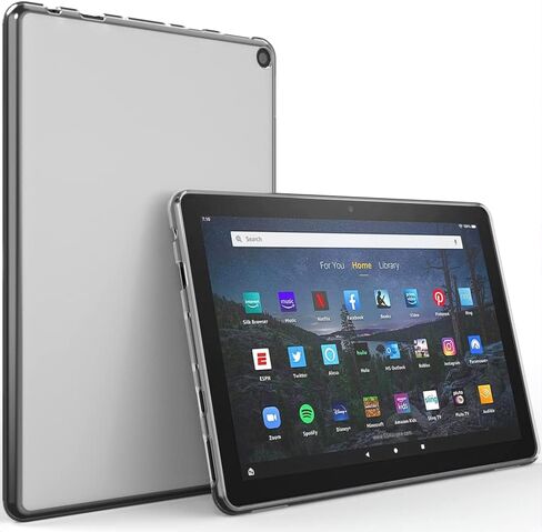 Case for 8" Kindle Fire HD 8 Tablet 8th/7th/6th/5th Generation (Old Model 2018/2017/2016/2015 Release),Puxicu Slim Design Flexible Matte TPU Protective Cover,Clear/Translucent in Saudi Arabia