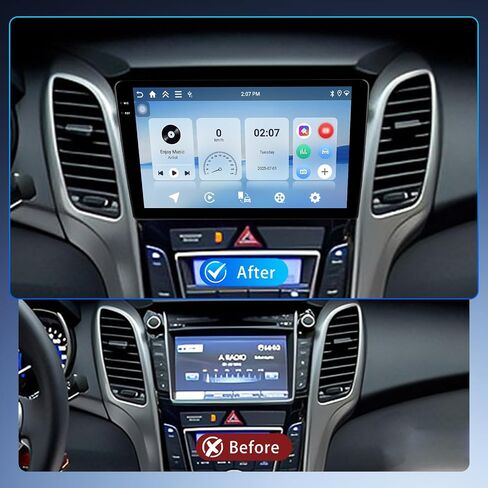 4GB+64GB Android 15 Car Stereo for Hyundai Elantra GT 2013-2017, 9-Inch 1280x720 in-Cell Touchscreen with Wireless CarPlay Android Auto, FM/RDS Bluetooth WiFi, Retains Factory Controls in Saudi Arabia