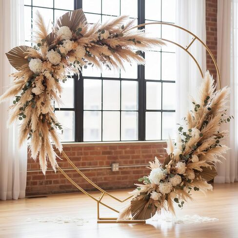 Square Wrought Iron Arch 6.7FT for Wedding Balloons (Gold) in Saudi Arabia