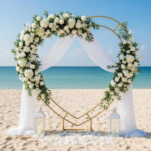 Square Wrought Iron Arch 6.7FT for Wedding Balloons (Gold) in Saudi Arabia