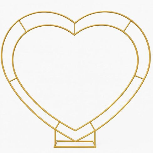 Square Wrought Iron Arch 6.7FT for Wedding Balloons (Gold) in Saudi Arabia