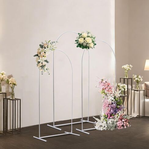 Metal Wedding Arch Backdrop Stand, Square Balloon Arch Frame for Ceremony Party Decoration, Garden Arbor Photo Booth Background Stand for Bridal Shower Birthday in Saudi Arabia
