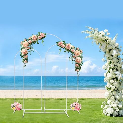 Metal Wedding Arch Backdrop Stand, Square Balloon Arch Frame for Ceremony Party Decoration, Garden Arbor Photo Booth Background Stand for Bridal Shower Birthday in Saudi Arabia