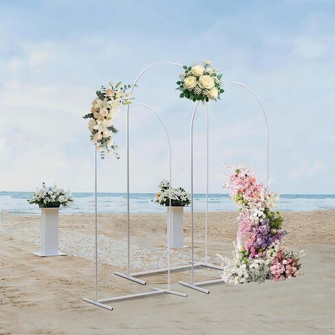 Metal Wedding Arch Backdrop Stand, Square Balloon Arch Frame for Ceremony Party Decoration, Garden Arbor Photo Booth Background Stand for Bridal Shower Birthday in Saudi Arabia