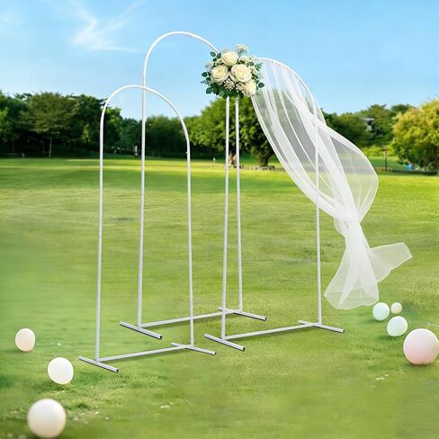 Metal Wedding Arch Backdrop Stand, Square Balloon Arch Frame for Ceremony Party Decoration, Garden Arbor Photo Booth Background Stand for Bridal Shower Birthday in Saudi Arabia
