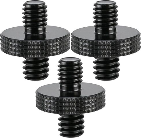 3 Pack 1/4"-20 Male to M6 Male Thread Adapter Screw, Aluminum Alloy Dual Different Specification Conversion Screw for Tripod, Monopod, Camera Quick Release Plate, Light Stand in Saudi Arabia