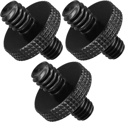 3 Pack 1/4"-20 Male to M6 Male Thread Adapter Screw, Aluminum Alloy Dual Different Specification Conversion Screw for Tripod, Monopod, Camera Quick Release Plate, Light Stand in Saudi Arabia