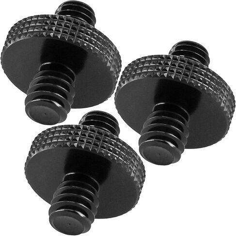 3 Pack 1/4"-20 Male to M6 Male Thread Adapter Screw, Aluminum Alloy Dual Different Specification Conversion Screw for Tripod, Monopod, Camera Quick Release Plate, Light Stand in Saudi Arabia