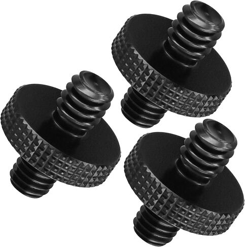 3 Pack 1/4"-20 Male to M6 Male Thread Adapter Screw, Aluminum Alloy Dual Different Specification Conversion Screw for Tripod, Monopod, Camera Quick Release Plate, Light Stand in Saudi Arabia