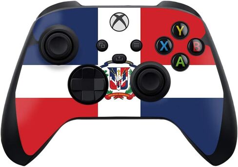 MIGHTY SKINS Skin Compatible with Xbox Series X and S Controller - Dominican Flag Protective, Durable, and Unique Vinyl Decal wrap Cover Easy to Apply and Change Styles Made in The USA in Kuwait