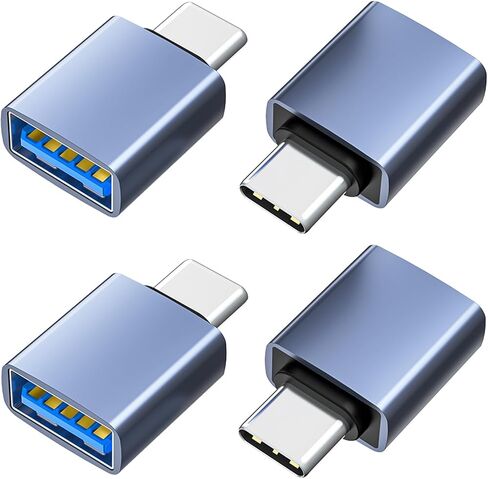 USB C to USB Adapter 4-Pack, Type C to USB 3.0 Converter, High Speed, Gray in Saudi Arabia