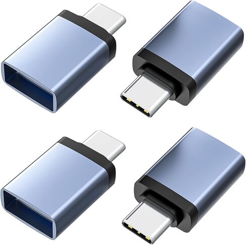 USB C to USB 3.0 Adapter 4-Pack, USB C Adapter, Type C Converter, Gray in Saudi Arabia