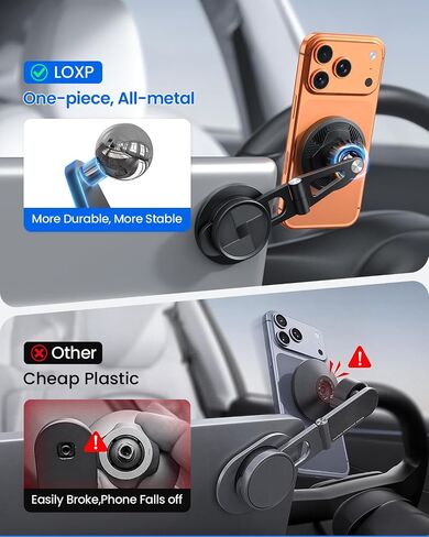 LOXP Upgrade Tesla Phone Mount, Magnetic & Foldable Tesla Phone Holder in Saudi Arabia