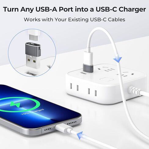 Basesailor USB to USB C Adapter Bundle with USB Coupler,Compatible with iPhone 17 17e Pro Max,16 15,Apple Watch iWatch,MacBook in Saudi Arabia