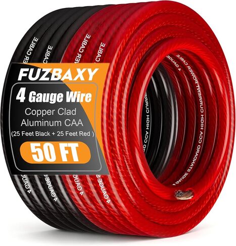 4 Gauge Wire Kit,4 Gauge Battery Wire with Lugs,100A Fuse Holder for Winch in Kuwait