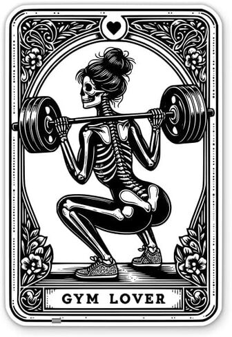 Gym Lover Sticker - Tarot Fitness Decal, 3 in in Saudi Arabia