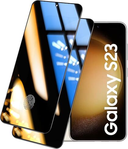 Privacy Screen Protector for Samsung Galaxy S23+/S23Plus (2-Pack) - 9H Tempered Glass with Anti-Scratch, Fingerprint Unlock & Easy Installation in Kuwait