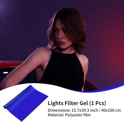 Meking 15.7 x 39 in Light Filters Film, Lighting Gel Filter Blue CTB in Saudi Arabia