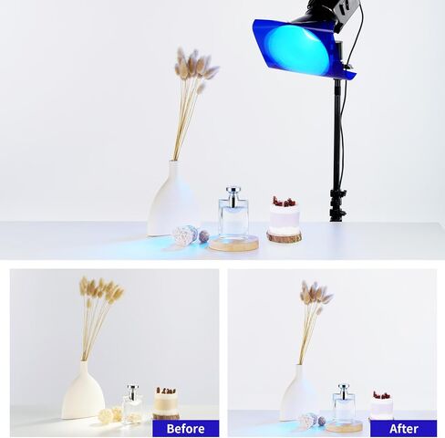 Meking 15.7 x 39 in Light Filters Film, Lighting Gel Filter Blue CTB in Saudi Arabia