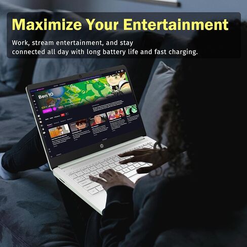 HP Stream 14" HD Laptop for Student & Business, Intel Processor N150, 16GB RAM, Intel Graphics, 288GB Storage(128GB UFS+160GB Docking Station Set),1 Year Office 365, Copilot, Wi-Fi 6, Win 11 S, Green in Kuwait