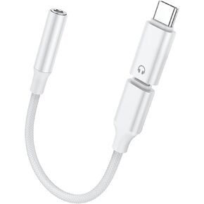 AreMe 2 Pack Headphone Adapter for Lightning to USB C Male and 3.5mm Female in Saudi Arabia