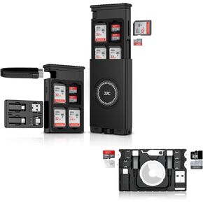 Kiorafoto Cable Case + MicroSD Card Holder Kit: High-Speed SD Card Reader Case, Multi-Use Micro SD Card Holder for AirTag with USB-C Cable,Type-C to Light & Type-A Adapter, Eject Pin in Saudi Arabia