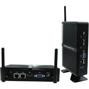 Fanless Mini PC, Industrial PC Pentium Silver 4200UC, 8GB RAM, 128GB SSD, Windows 11 Pro, HD VGA Dual Display, 2 RS232 COM, Dual Gigabit Ethernet, WiFi 5, BT in Kuwait