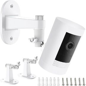 2 Pack Camera Wall Mount for Ring Stick Up Cam/Ring Outdoor Cam Plus, 360° Adjustable No Drilling 1/4" Thread Mounting Bracket for Ring Outdoor Cam Battery/Plug-in(2nd Gen), for Indoor/Outdoor in Saudi Arabia