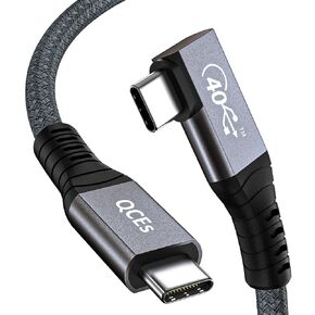 QCEs USB C Monitor Cable Right Angle 3.3FT Video Output to Portable Monitor 8K USB C 3.2 Gen 2x2 Video Cable 20Gbps Data Transfer, 240W PD Charging for iPhone 17/16 MacBook Carplay KYY MNN InnoView in Saudi Arabia