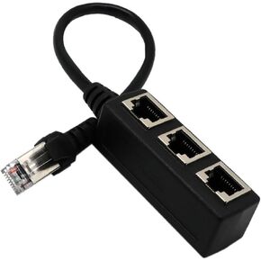 1 PCS RJ45 Ethernet Extension Cable Patch Cord Network Adapter(2 in 1 A) in Saudi Arabia