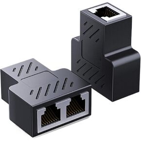2 PCS RJ45 Splitter 1 to Ethernet Adapter Extender in Saudi Arabia