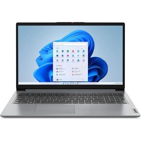 Lenovo Ideapad 1 15.6" HD Student Laptop, Intel Celeron N4500, 1.1GHz, 4GB DDR4 Memory, 128GB eMMC, Windows 11 Home in S Mode, Cloud Grey, 82LX00DGUS (Renewed) in Kuwait