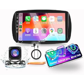 for Benz Smart Fortwo 453 2015-2020 Car CarPlay Android Auto Navigation Stereo GPS Radio Reverse Camera Display 9" IPS Touchscreen Headunit Tablet Pad Media Player Quad Core 2G+64G in Saudi Arabia