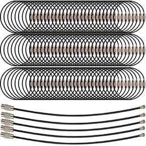 ROYHOO 100PCS 6 inch Black Stainless Steel Wire Keychains Cable, Key Rings, Heavy Duty Luggage Tags Loops Tag Keepers 1.5mm Twist Barrel in Saudi Arabia