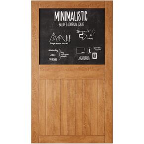 Early American 42x84 in. Sliding Barn Door, Half Chalkboard Design,Assembly Required, Finished Barn Door Only, Interior Use in Saudi Arabia